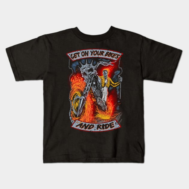 "RIDE" Kids T-Shirt by joeyjamesartworx